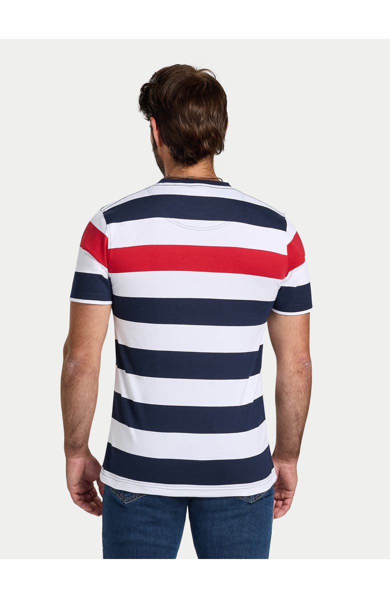 Raging Bull Contrast Chest Stripe T-Shirt, Alternate, color, Navy/Red