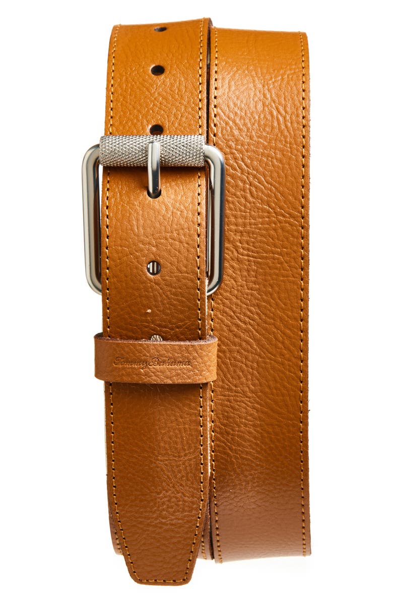 Tommy Bahama Leather Belt, Main, color, Tan