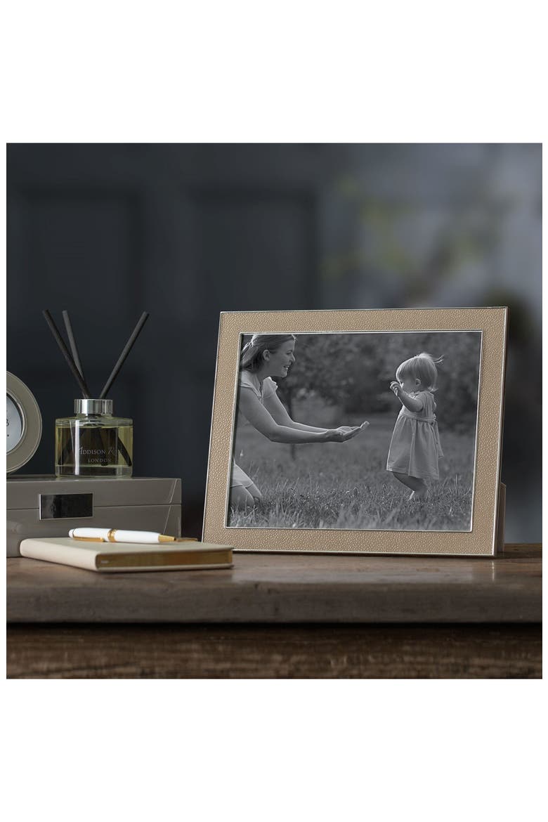 Faux Shagreen Picture Frame, Alternate, color, BEIGE