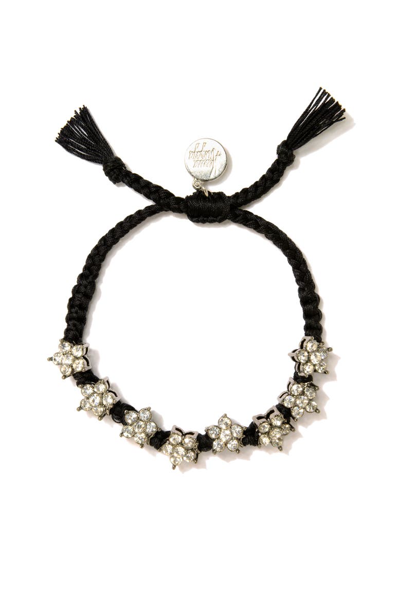 Venessa Arizaga Blossom Beach Bracelet, Main, color, Black
