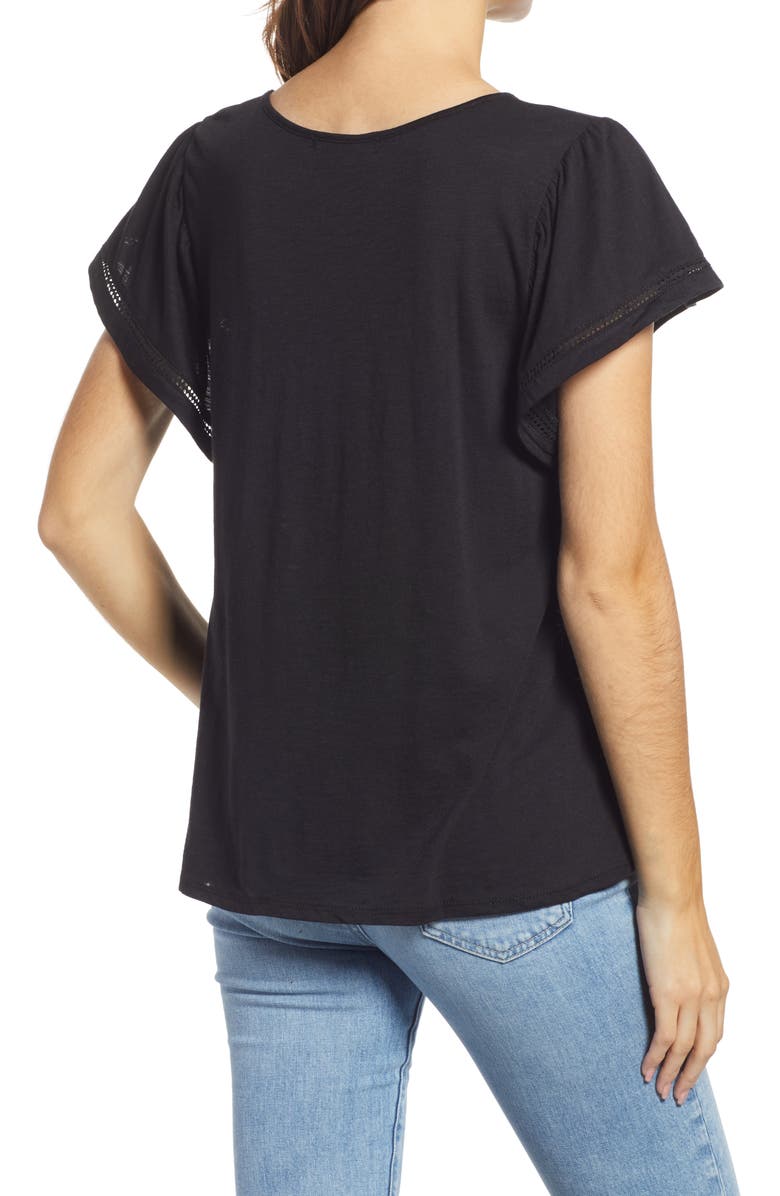 GIBSONLOOK Flutter Sleeve Top, Alternate, color, 