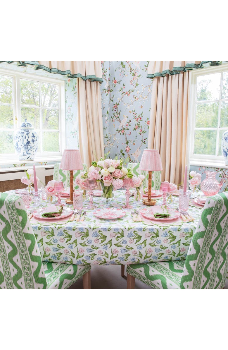 Mrs. Alice Pink & Green Lily Napkins, Alternate, color, Pink