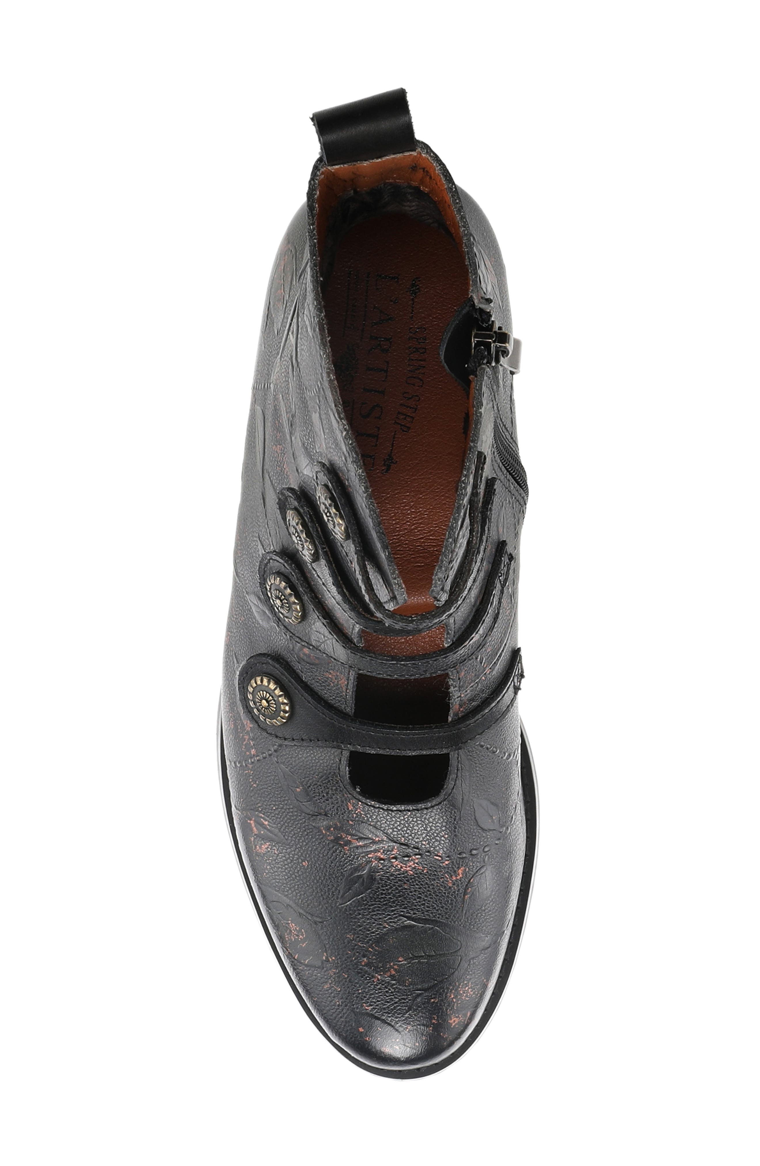 L'Artiste by Spring Step Imemine Floral Embossed Bootie, Alternate, color, 