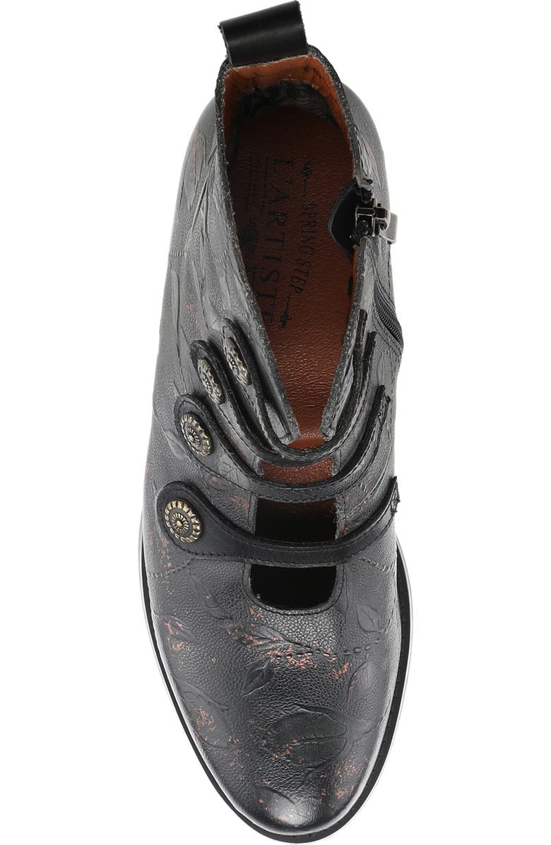 L'Artiste by Spring Step Imemine Floral Embossed Bootie, Alternate, color,