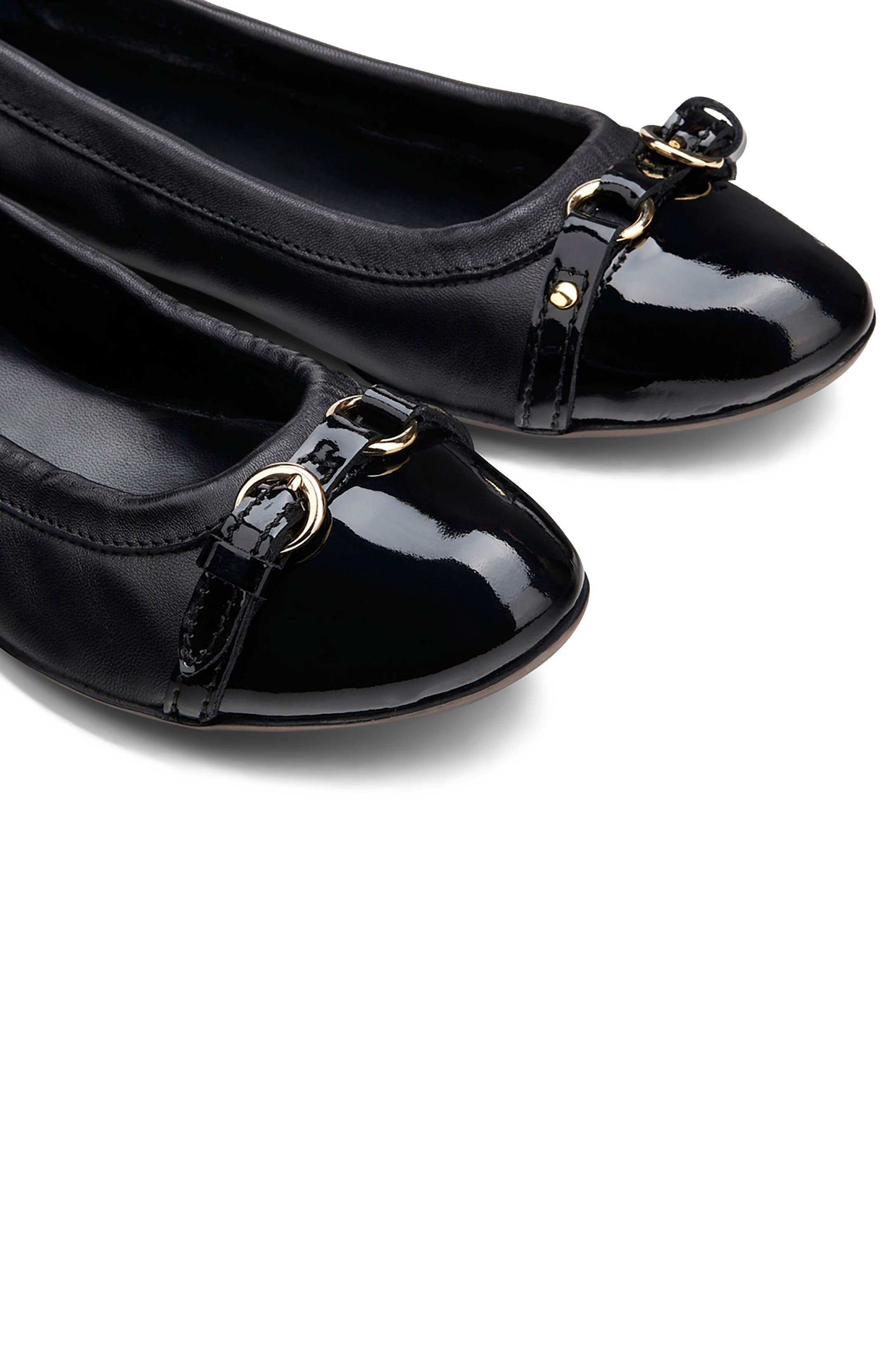 AGL Monika Cap Toe Ballet Flat, Alternate, color, Black