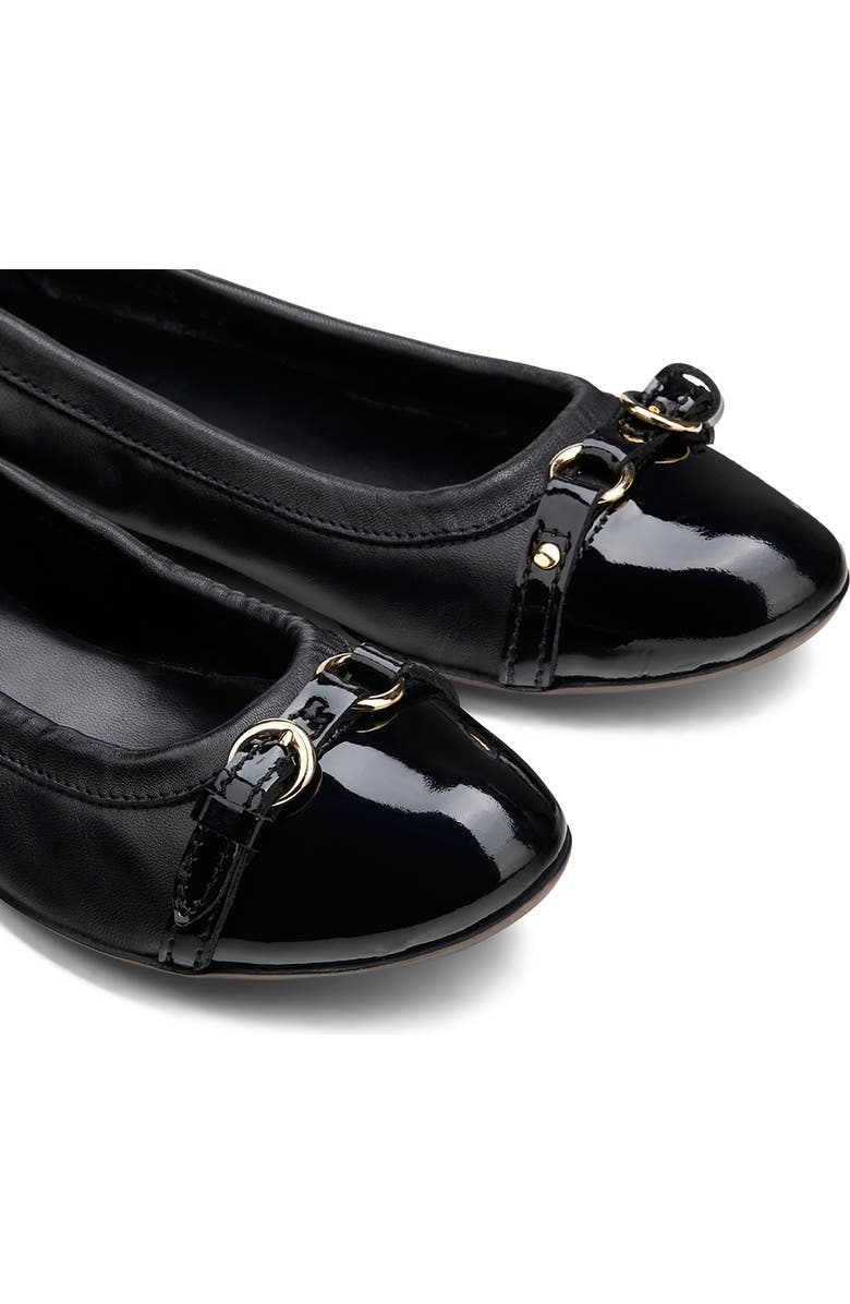 AGL Monika Cap Toe Ballet Flat, Alternate, color, Black