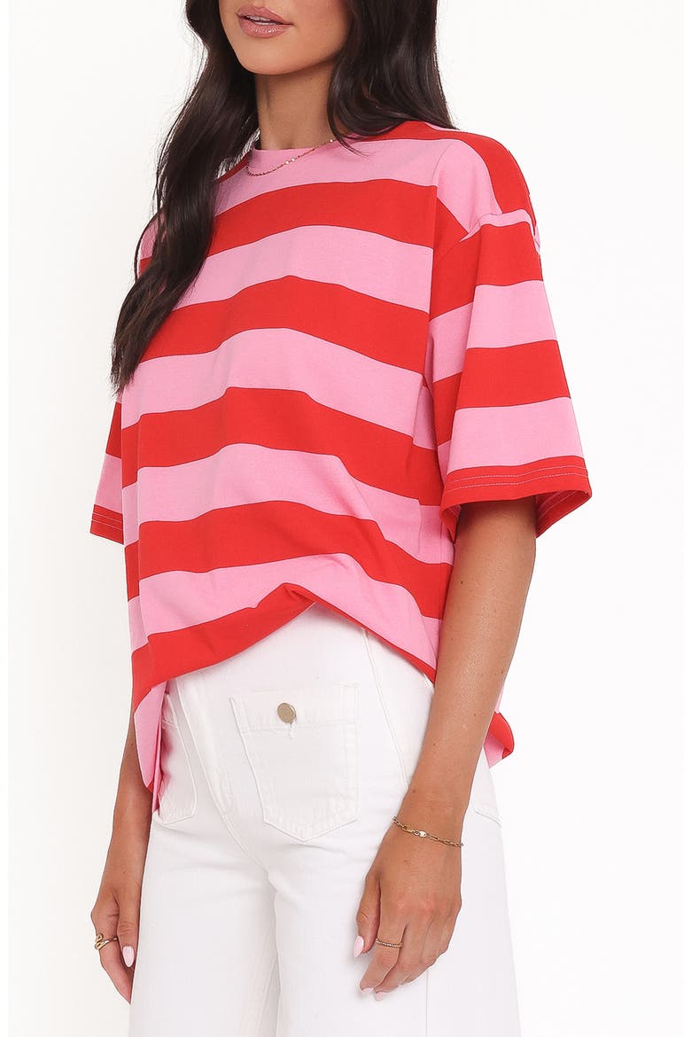 Zestora Stripe T-Shirt, Alternate, color, RED PINK STRIPE