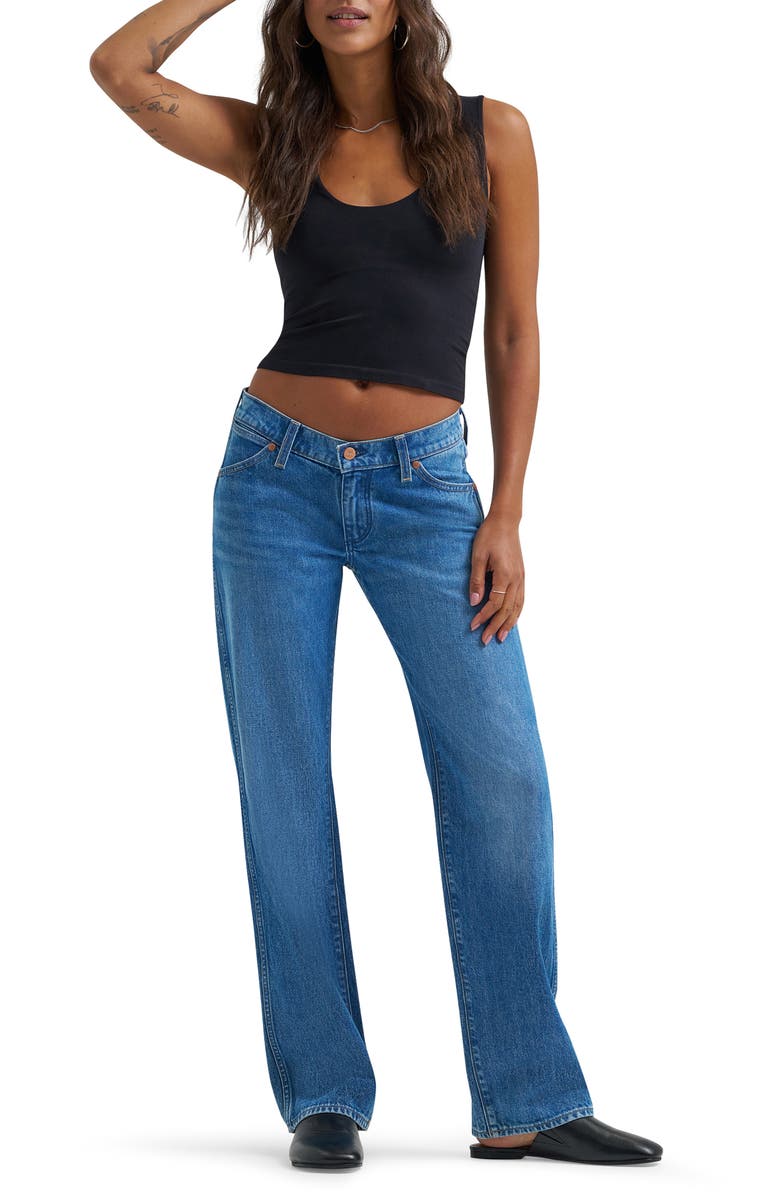 Wrangler Cowboy Low Rise Straight Leg Jeans, Alternate, color, Lasso Lagoon