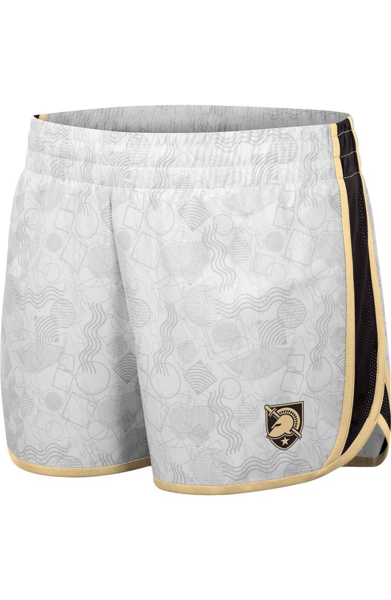 COLOSSEUM Women's Colosseum White Army Black Knights The Plastics Geo Print Shorts, Alternate, color, 