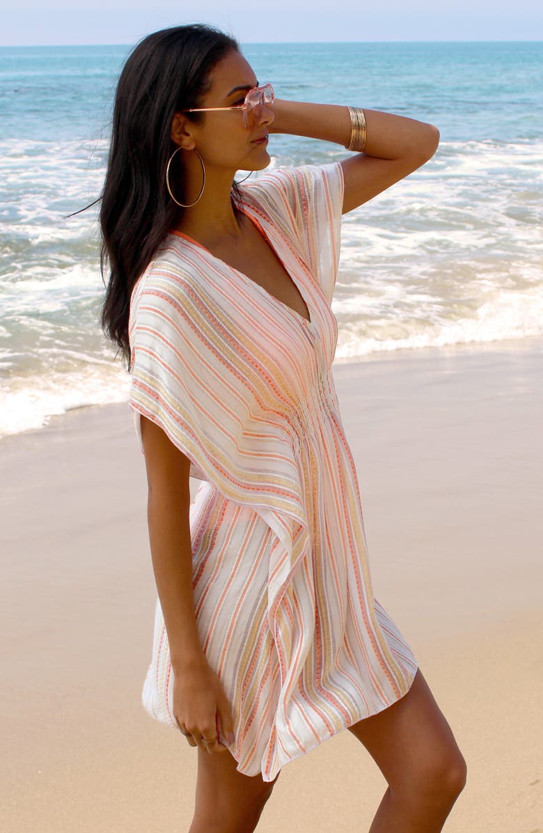 Becca Radiance Woven Cover-Up Tunic, Alternate, color, 