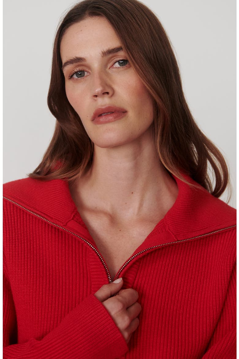 Enrico Knit Zip Jacket, Alternate, color, WASHED RED