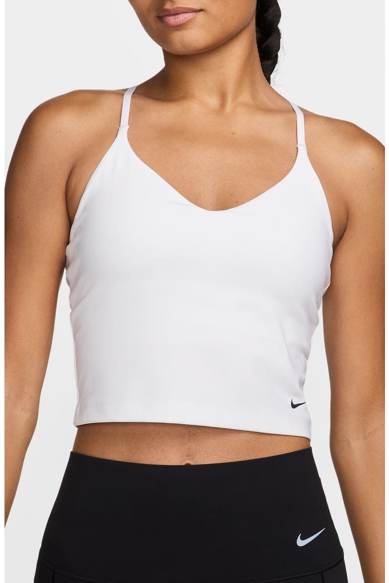 Indy Light-Support Padded Sports Bra Tank, Main, color, 100 WHITE/ BLACK