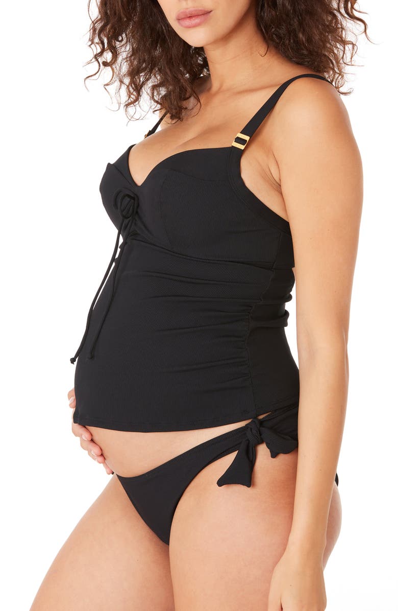 Cache Coeur Porto Vecchio Maternity Tankini Swimsuit, Main, color, 