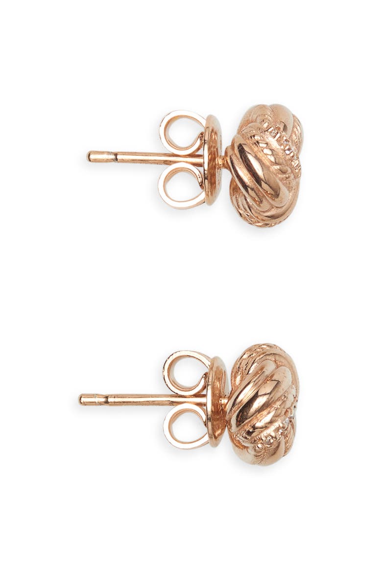 Knot Cubic Zirconia Stud Earrings, Alternate, color, GOLD