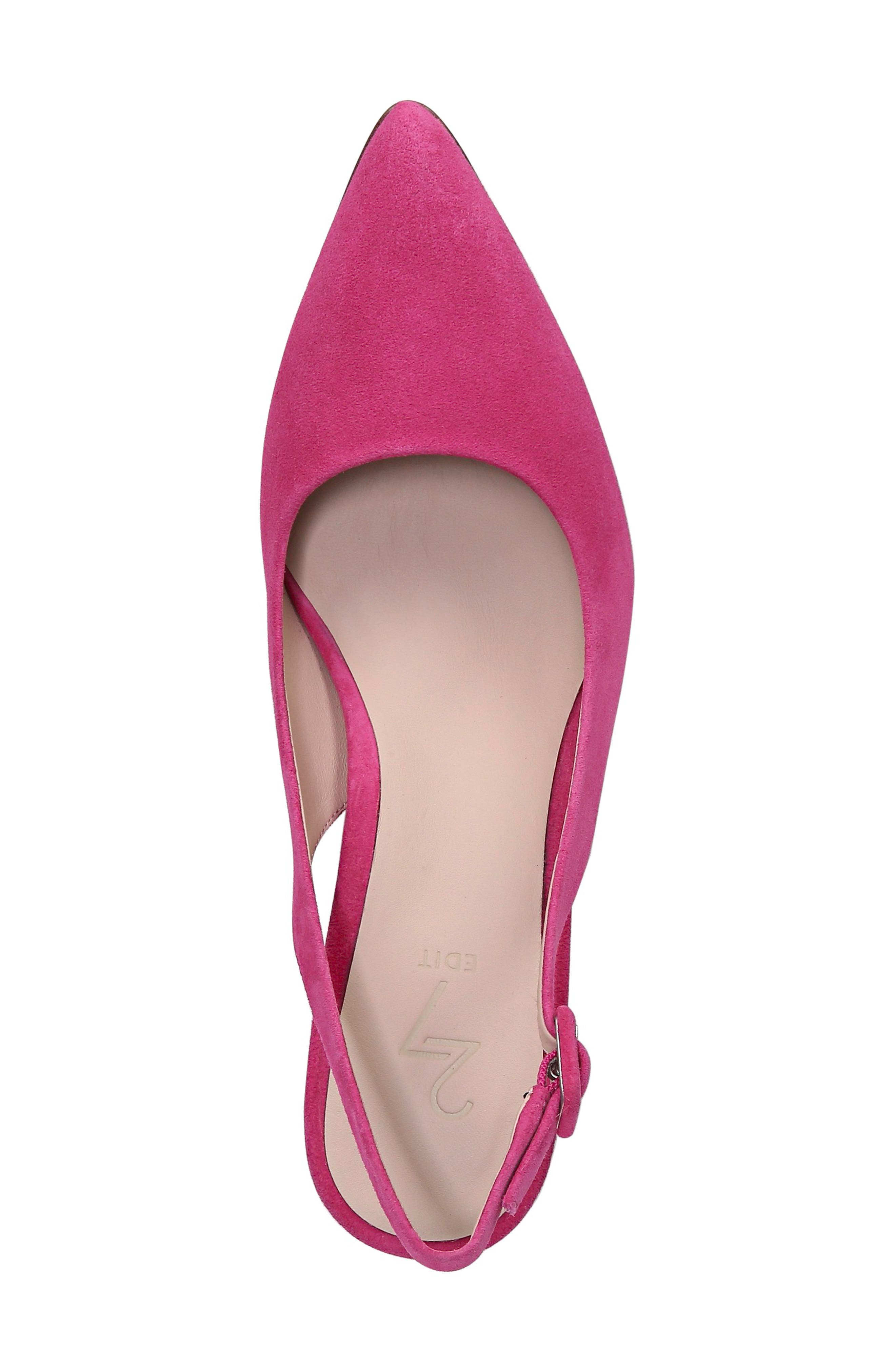 27 Edit Meera Slingback Pump, Alternate, color, FUCHSIA SUEDE