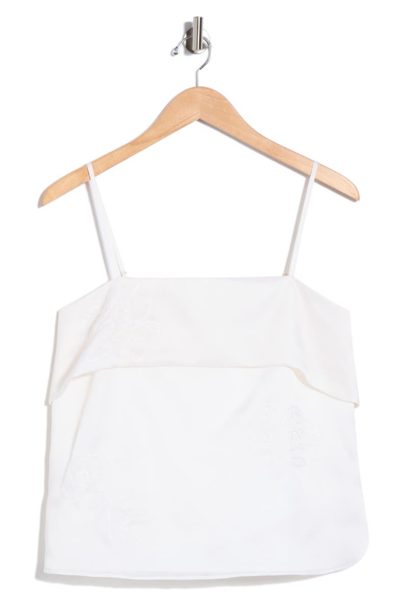 Appliqué Organza Camisole, Main, color, MILK