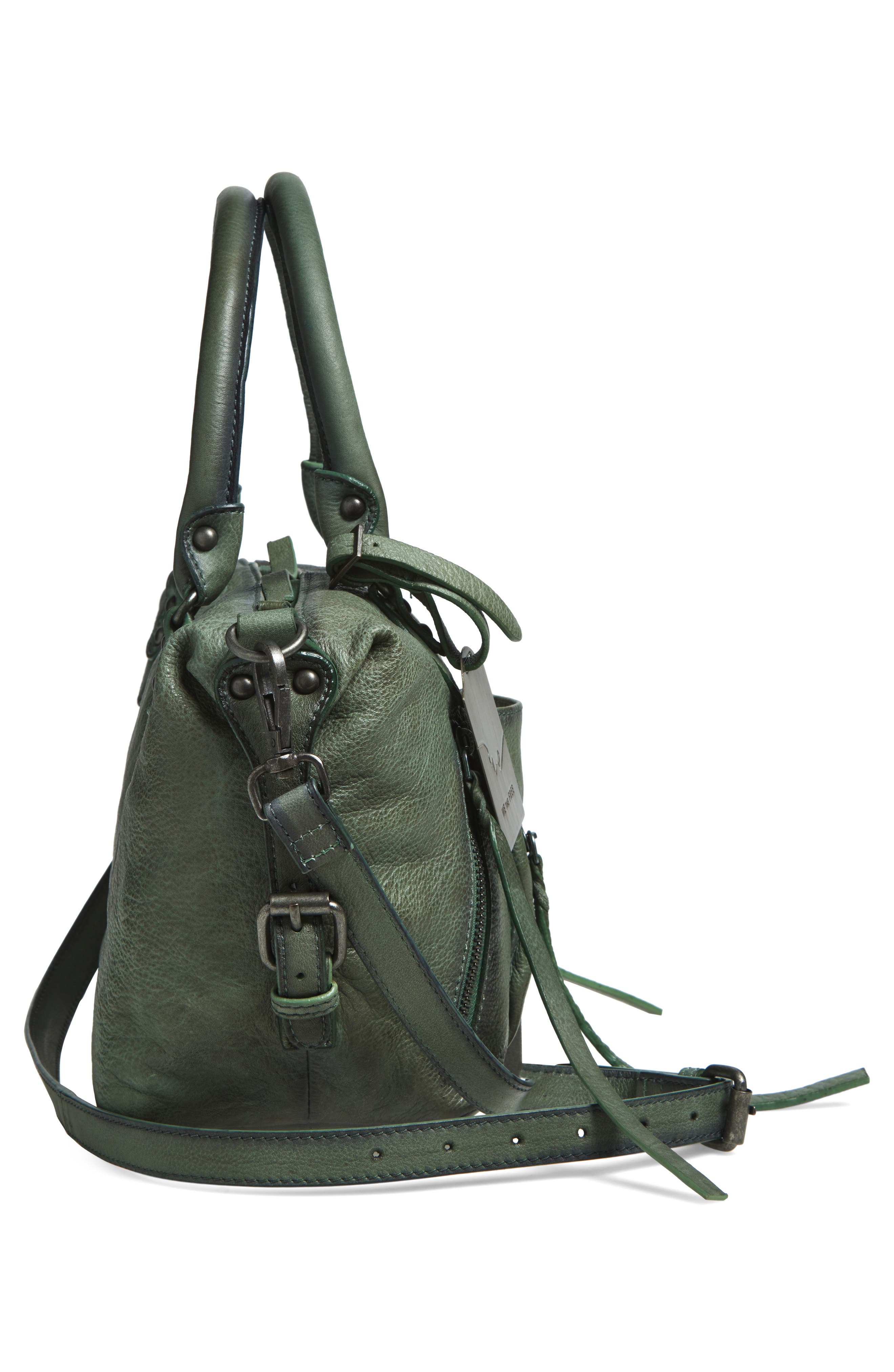 Free People We The Free Baby Emerson Leather Tote, Alternate, color, Secret Sage