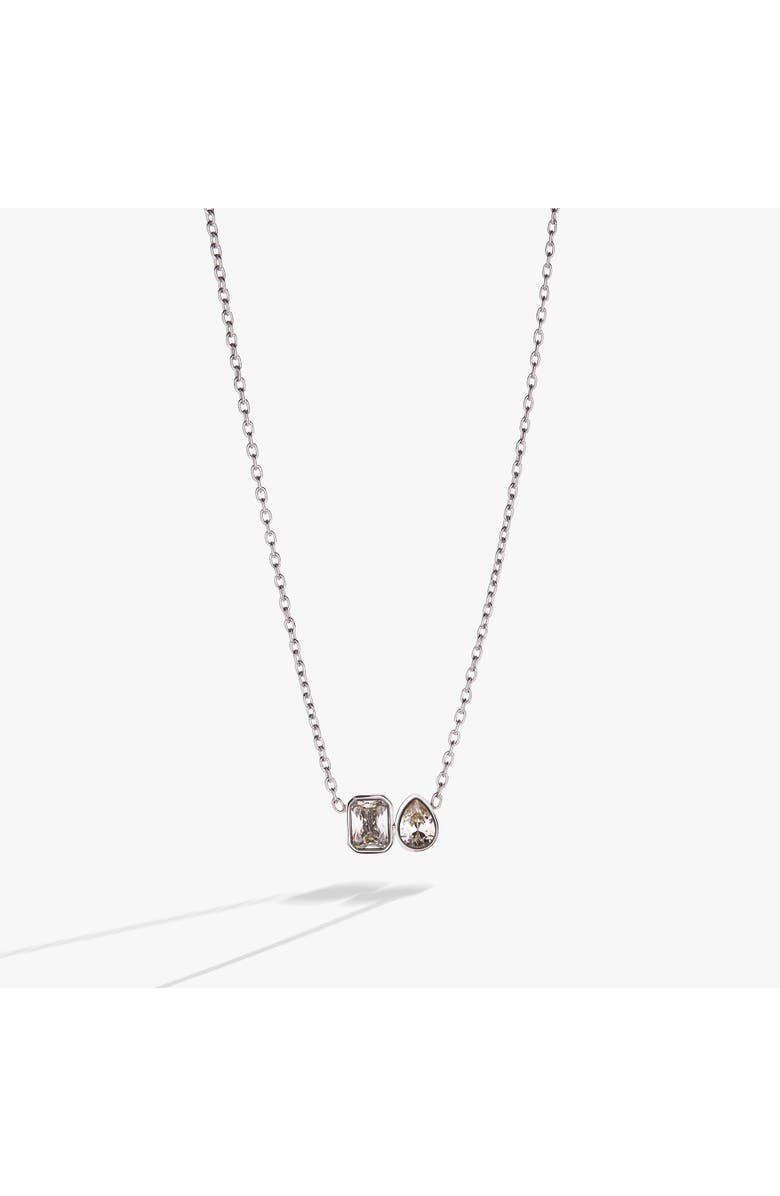 Alex and Ani Moi Et Toi Pendant Necklace, Main, color, Silver