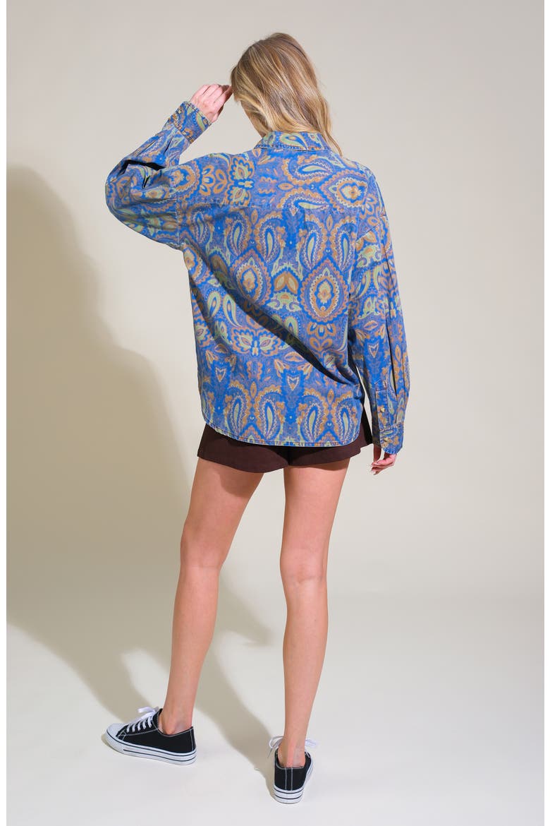 Paisley Long Sleeve Chambray Shirt, Alternate, color, CHAMBRAY