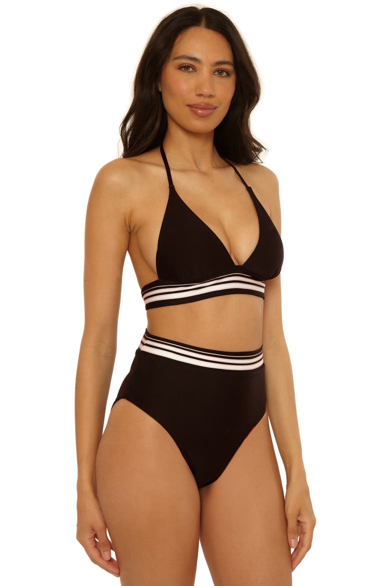 Bougainvillea Reversible High Waist Bikini Bottoms, Alternate, color, MULTI