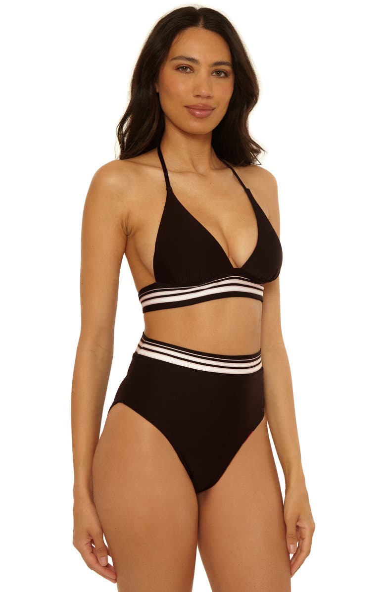 Trina Turk Bougainvillea Reversible High Waist Bikini Bottoms, Alternate, color, Multi