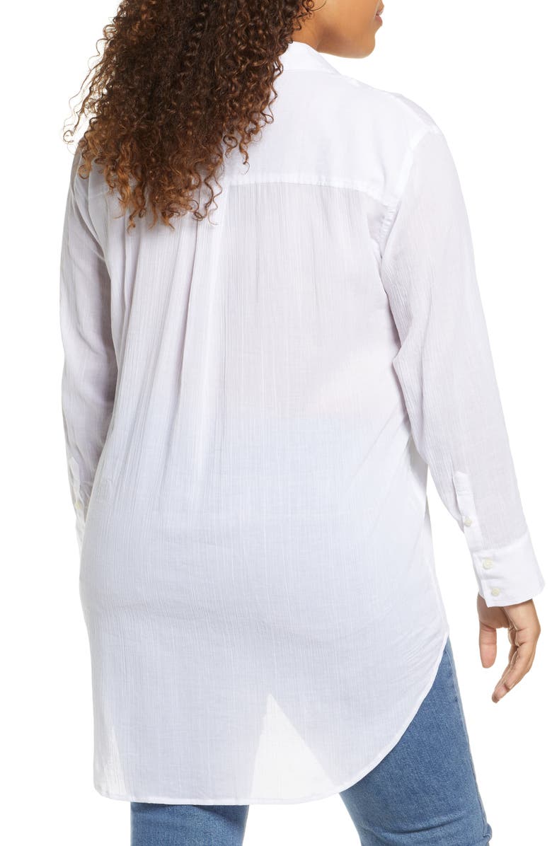 Treasure & Bond Gauzy Cotton Tunic Blouse, Alternate, color,