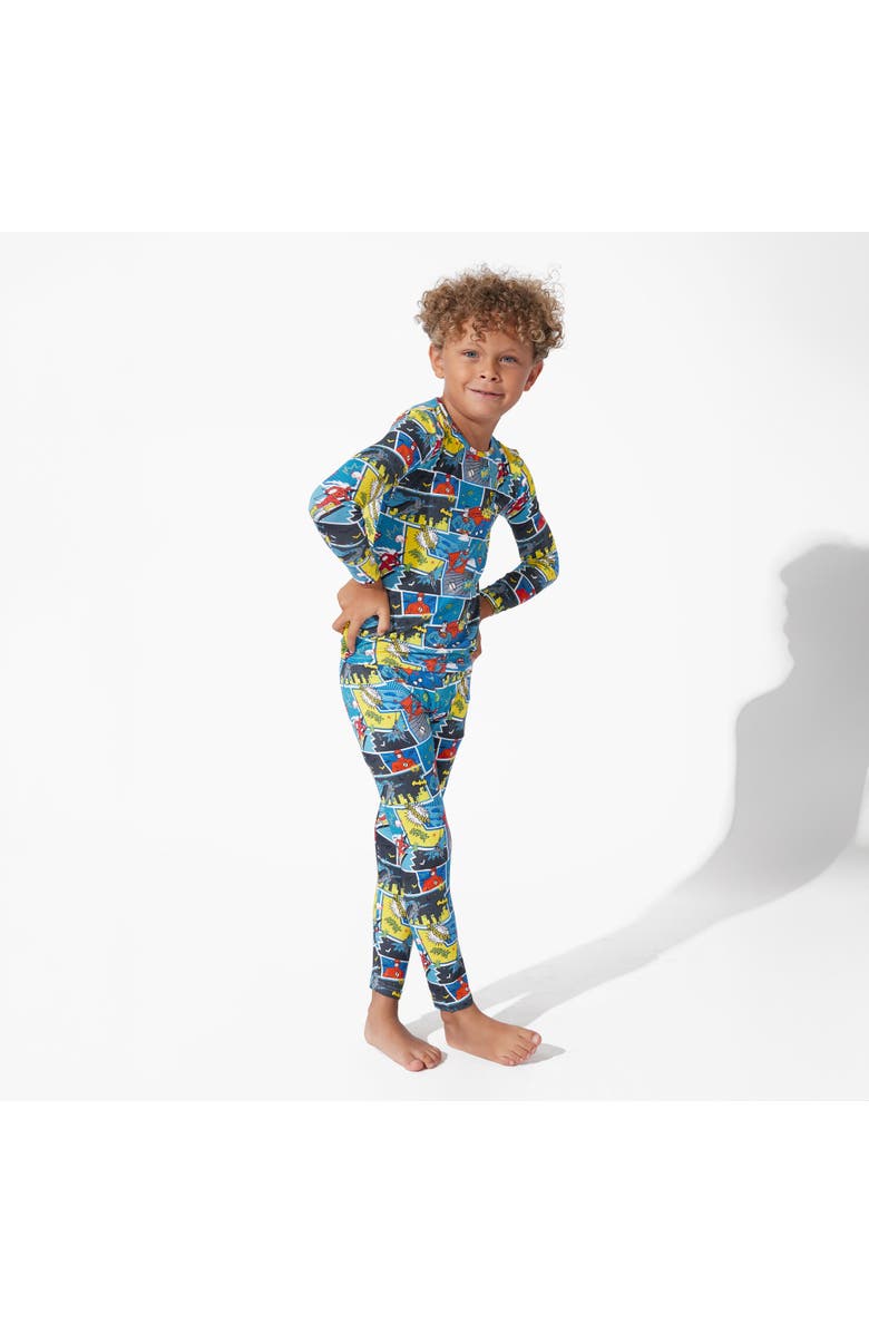 Bellabu Bear Kids' Justice League Hero Set of 2 Piece Pajamas, Alternate, color, Justice League Hero