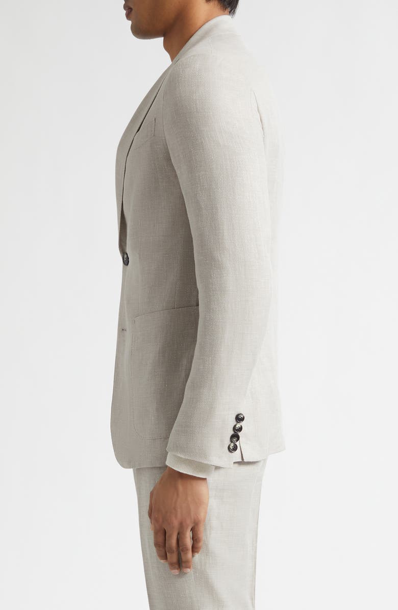 ZEGNA Natural Wool, Linen & Silk Sport Coat, Alternate, color, Light Beige