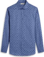 Bugatchi Axel Shaped Fit Floral Print Cotton Button-Up Shirt