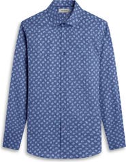 Bugatchi Axel Shaped Fit Floral Print Cotton Button-Up Shirt