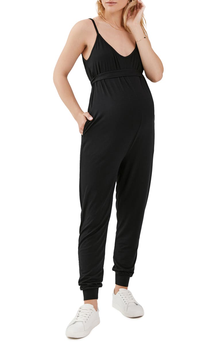 A PEA IN THE POD Luxe Maternity Jumpsuit, Main, color,