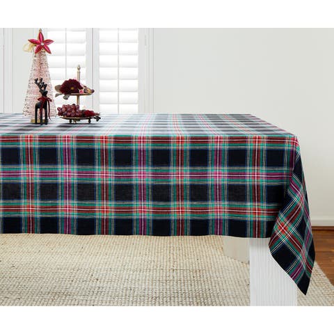 Linen Tablecloth - Jewel Plaid