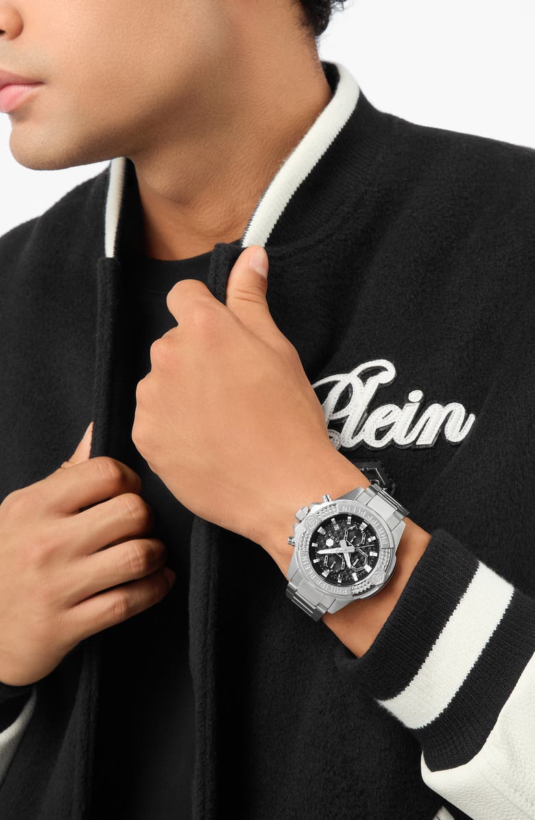 PHILIPP PLEIN The $kull Chronograph Bracelet Watch, 44mm, Alternate, color,
