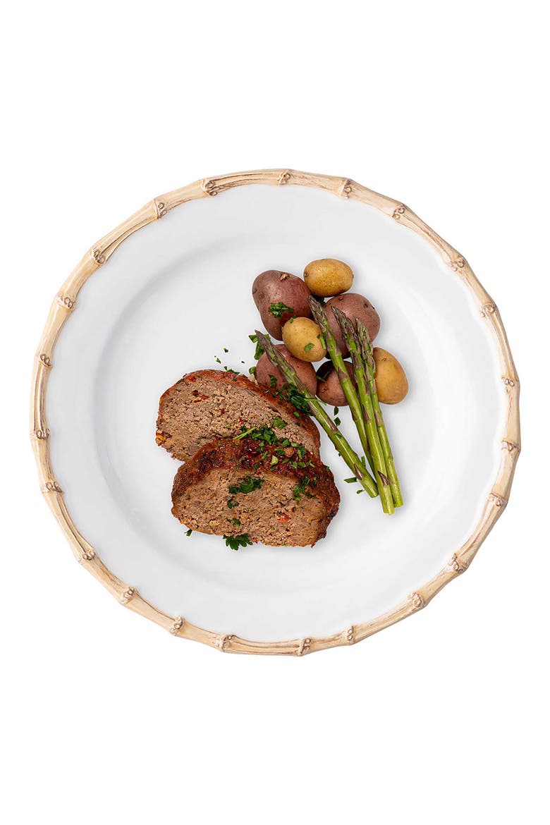 Bamboo Ceramic Dinner Plate, Alternate, color, NATURAL