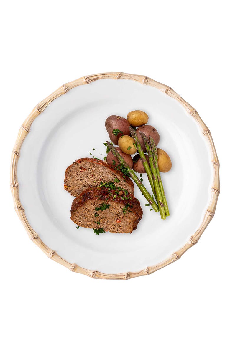 Juliska Bamboo Ceramic Dinner Plate, Alternate, color, Natural