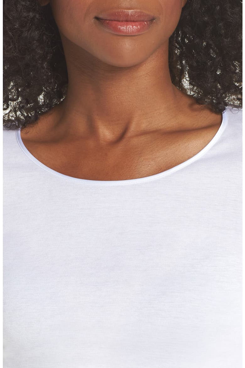 Seamless Long Sleeve Cotton Top, Alternate, color, WHITE