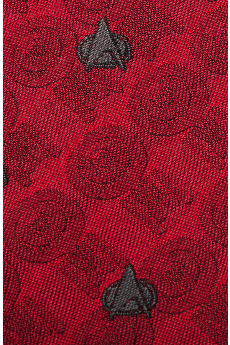 Star Trek TNG Delta Shield Silk Tie, Alternate, color, RED