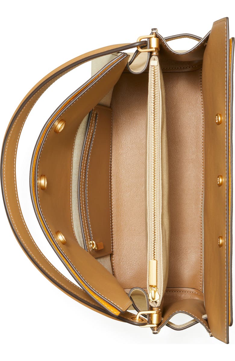 Tory Burch Lee Radziwill Leather Double Bag, Alternate, color,