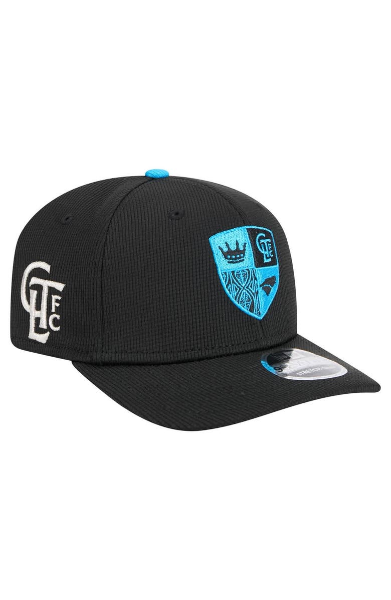New Era Men's New Era  Black Charlotte FC 2025 Jersey Hook 9SEVENTY Stretch-Snap Hat, Main, color, Black