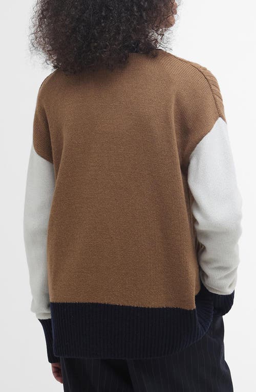 Barbour Marcy Colorblock Mixed Stitch Cardigan In Multi