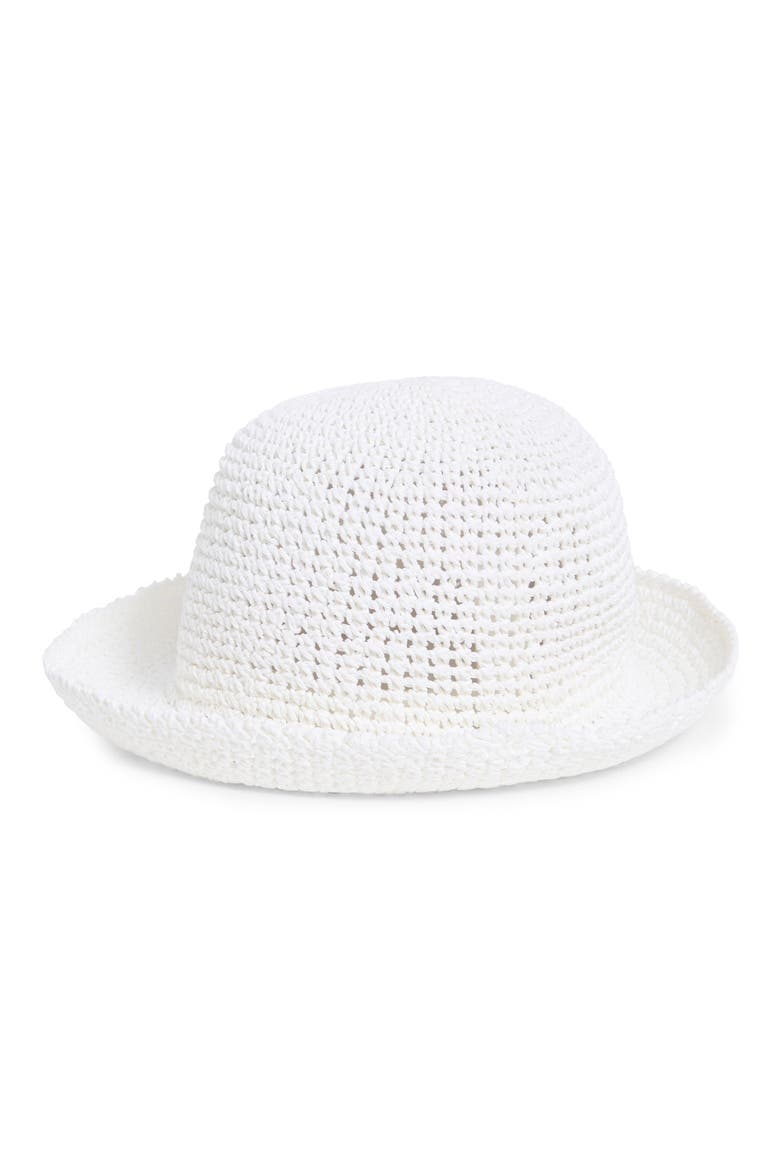 Straw Cloche, Main, color, FRESH WHITE