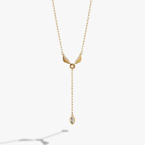 Alex And Ani Harry Potter Golden Snitch And Navette Lariat Necklace In Gold