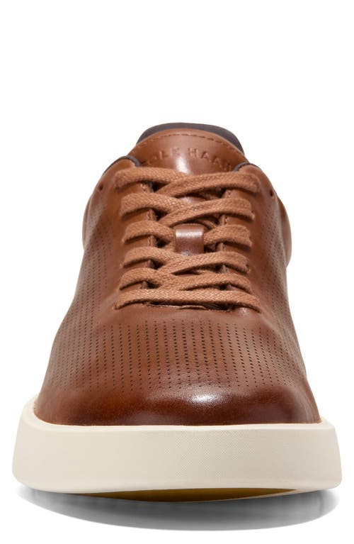 Cole Haan Grand Crosscourt Modern Perforated Sneaker In British Tan/ch Dk Cho