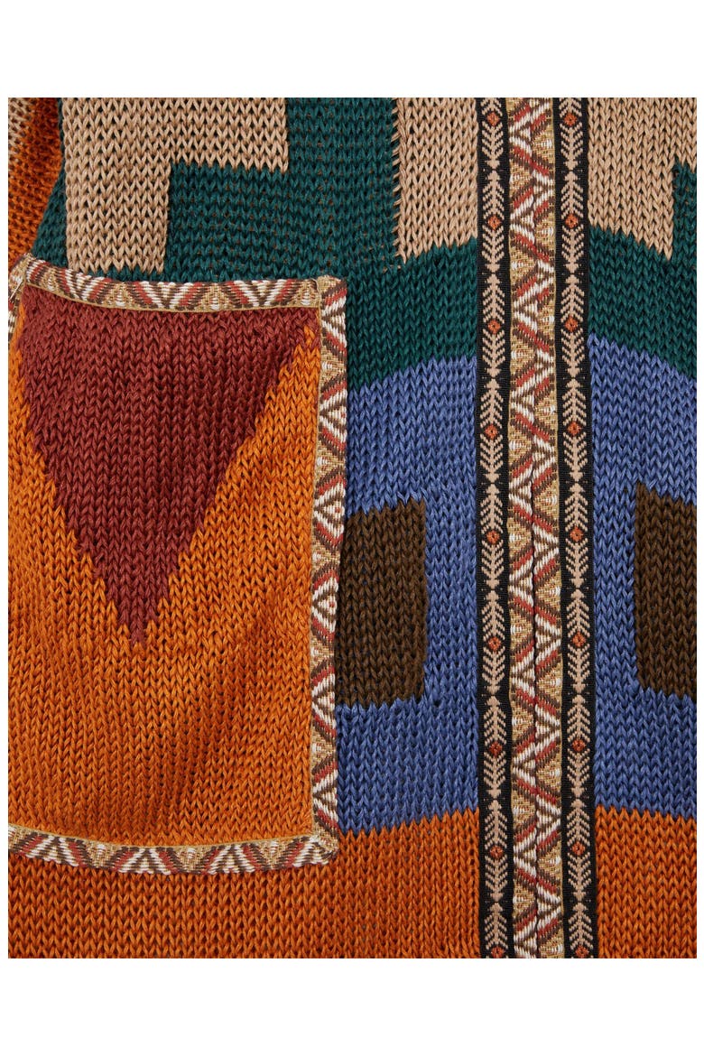 Lara Multicolor Knit Linen Maxi Cardigan, Alternate, color, MIX