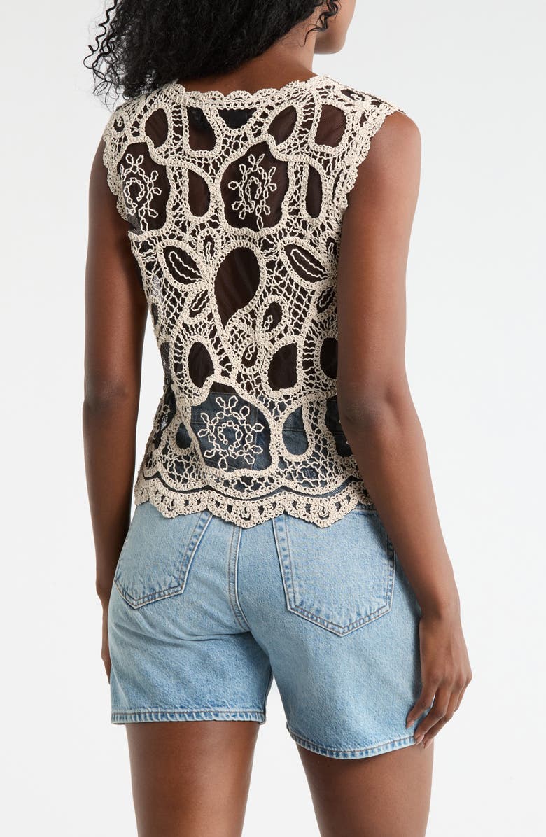 Forgotten Grace Open Stitch Mesh Tank Top, Alternate, color, Natural