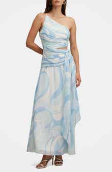 Connie Ruched Asymmetric Dress