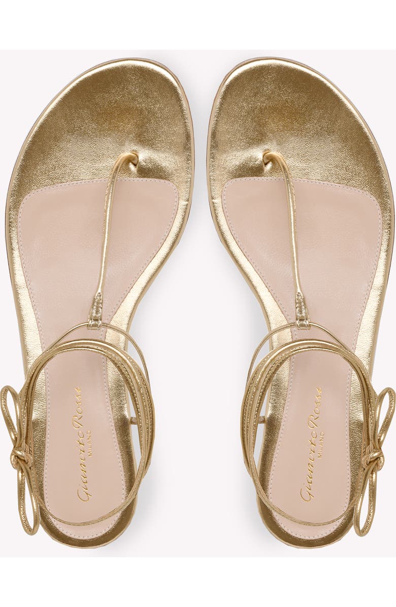 Gianvito Rossi Gwyneth Flat Sandals, Alternate, color, Metallic Gold