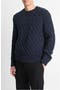 Cable Stitch Crewneck Wool Sweater