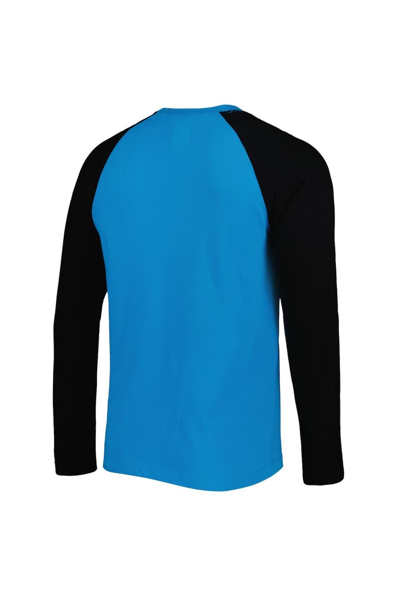 Men's New Era Blue Carolina Panthers Current Raglan Long Sleeve T-Shirt, Alternate, color, Blue