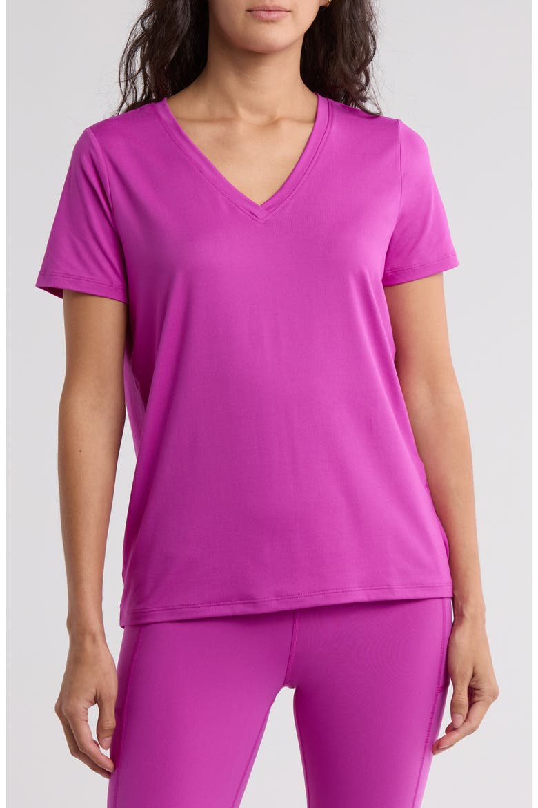 Godri Serene V-Neck Top, Main, color, VIOLET RAYS-MATCH SWATCH